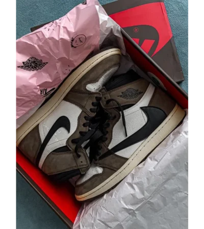 Nike Air Jordan Retro 1 High Travis Scott Shoes For Men (BOT512) - Image 2
