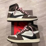 Nike Air Jordan Retro 1 High x Travis Scott Brown Shoes For Men (SF31) - Image 3