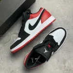 Nike Air Jordan Retro 1 Low Black Toe Short Shoes For Men (HS95) - Image 3
