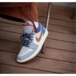 Nike Air Jordan Retro 1 Low Phantom Denim Swoosh Shoes For Men (HS101) - Image 2