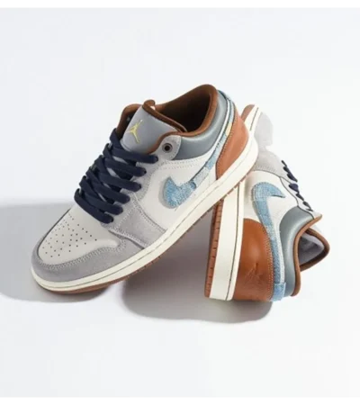 Nike Air Jordan Retro 1 Low Phantom Denim Swoosh Shoes For Men (HS101)