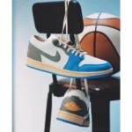 Nike Air Jordan Retro 1 Low Tokyo Vintage UNC Grey Shoes For Men (HS118) - Image 2