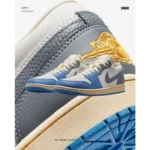 Nike Air Jordan Retro 1 Low Tokyo Vintage UNC Grey Shoes For Men (HS118) - Image 3