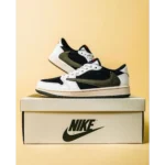 Nike Air Jordan Retro 1 Low Travis Scott X Olive Shoes For Men (HS92) - Image 2