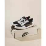 Nike Air Jordan Retro 1 Low Travis Scott X Olive Shoes For Men (HS92) - Image 3