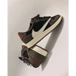 Nike Air Jordan Retro 1 Low X Travis Scott Mocha Semi UA Shoes For Men (HS42) - Image 3