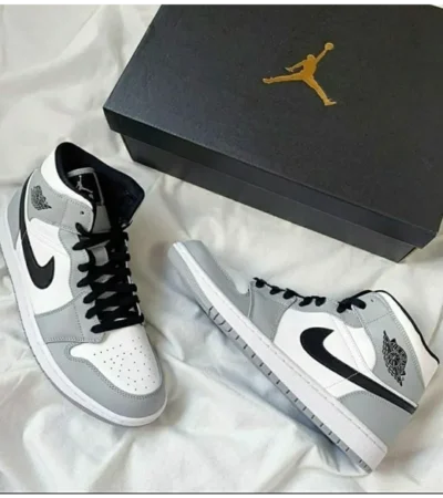 Nike Air Jordan Retro 1 Mid Light Smoke Grey Shoes For Men (BOT511)