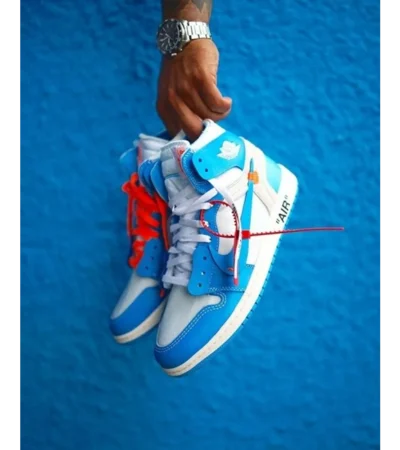 Nike Air Jordan Retro 1 Off White UNC Blue Shoes For Men (HS24)
