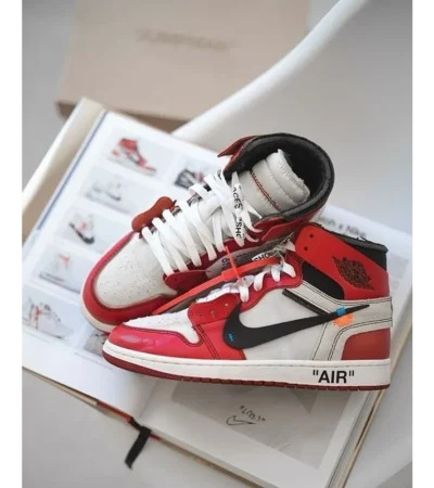 Nike Air Jordan Retro 1 X Off White Chicago Red Shoes For Men (BOT506)