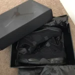 Nike Air Jordan Retro 4 Black Cat Shoes For Men (SZ12) - Image 2
