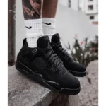Nike Air Jordan Retro 4 Black Cat Shoes For Men (SZ12)
