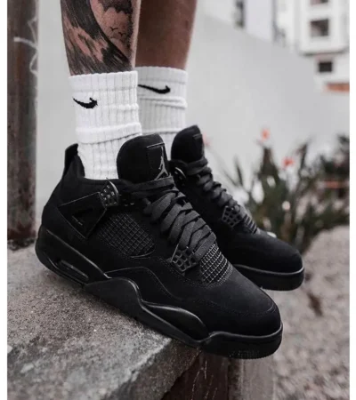 Nike Air Jordan Retro 4 Black Cat Shoes For Men (SZ12)