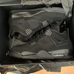 Nike Air Jordan Retro 4 Black Shoes For Men (LAB1732) - Image 2