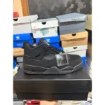 Nike Air Jordan Retro 4 Black Shoes For Men (LAB1732) - Image 3