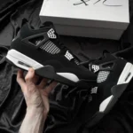Nike Air Jordan Retro 4 Black White Semi UA Men Shoes (FT728) - Image 3