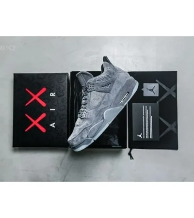 Nike Air Jordan Retro 4 Grey Shoes For Men (SL504) - Image 2