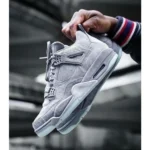 Nike Air Jordan Retro 4 Grey Shoes For Men (SL504) - Image 3