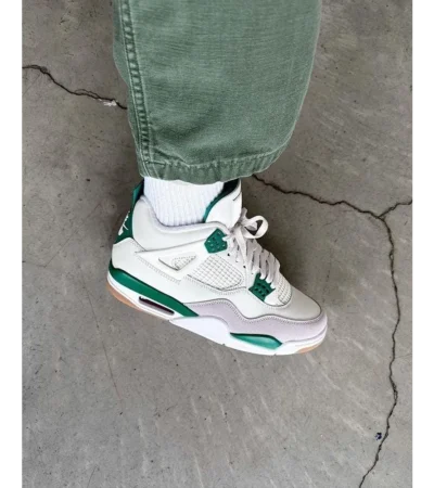 Nike Air Jordan Retro 4 Pine Green Shoes For Men (BOT517) - Image 2