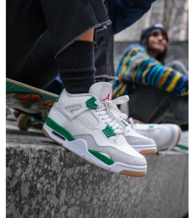 Nike Air Jordan Retro 4 Pine Green Shoes For Men (LAB325) - Image 2
