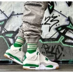 Nike Air Jordan Retro 4 Pine Green Shoes For Men (LAB325) - Image 3