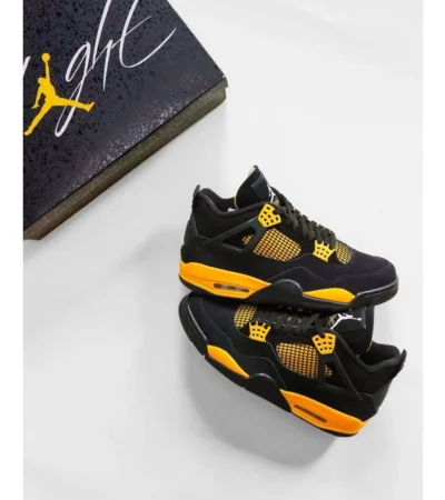 Nike Air Jordan Retro 4 Yellow Thunder Shoes For Men (LAB450) - Image 2
