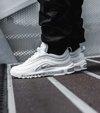 Nike Air Max 97 Full White Reflective Shoes For Men (HS111)