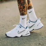 Nike Air Monarch IV White Metallic Silver Men Shoes (FT510) - Image 2
