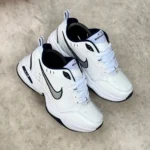Nike Air Monarch IV White Metallic Silver Men Shoes (FT510)