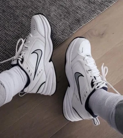 Nike Air Monarch Iv White Shoes For Men (SL425) - Image 2