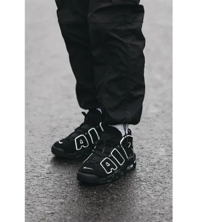 Nike Air More Uptempo Black White Shoes For Men (SW1097) - Image 2