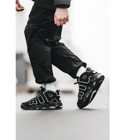Nike Air More Uptempo Black White Shoes For Men (SW1097)