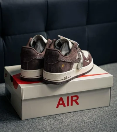 Nike Airforce 1 Beige Brown Men Shoes (FT581) - Image 2