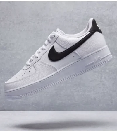 Nike Airforce 1 Low White Black Swoosh Shoes For Men (HS236)