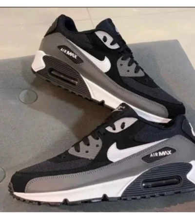 Nike Airmax 90 Essential White Black Men Shoes (FT430) - Image 2