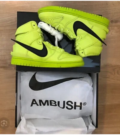 Nike Ambush Dunk High Volt Green Men Shoes (FT433) - Image 2