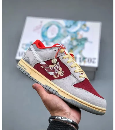 Nike Dunk Low CNY Year of the Dragon Red Shoes For Men (BOT1203)