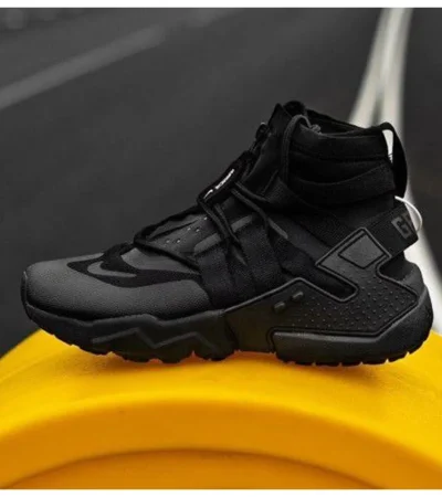 Nike Huarache Gripp Gs Triple Black Shoes For Men (SZ61)