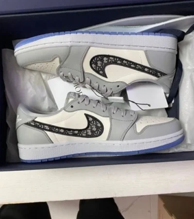 Nike Jordan 1 Low R With 2 Keychain Semi UA Men Shoes (FT695) - Image 2
