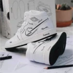 Nike Jordan Retro 1 Mid Schematic leather Shine Men Shoes (FT732) - Image 2