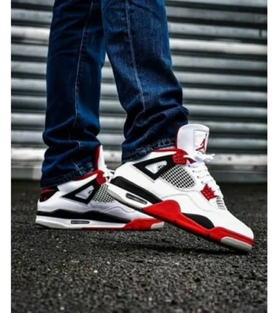 Nike Jordan Retro 4 Fire Shoes For Men (SL92) - Image 2