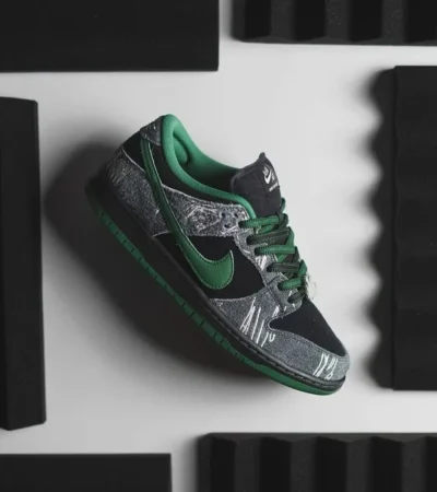 Nike Sb Dunk X Black Gorge Green Shoes For Men (SZ64) - Image 2