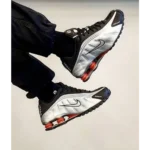 Nike Shox R4 Black Metallic Silver Men Shoes (FT323) - Image 3