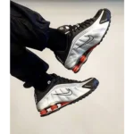 Nike Shox R4 Black Metallic Silver Shoes For Men (BOT62) - Image 2