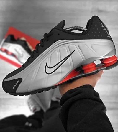 Nike Shox R4 Black Metallic Silver Shoes For Men (BOT62)
