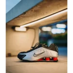 Nike Shox R4 Black Metallic Silver Shoes For Men (BSF631) - Image 2