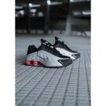 Nike Shox R4 Black Metallic Silver Shoes For Men (BSF631)