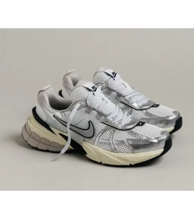 Nike V2 K Run Metallica Sliver Shoes For Men (BSF972) - Image 2