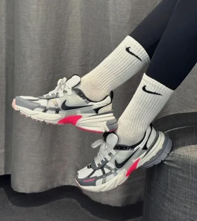 Nike V2k Run Cool Grey Pink Shoes For Men (BSF632) - Image 2