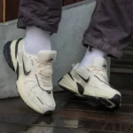 Nike V2k Run Light Beige Black Shoes For Men (SW1208) - Image 3