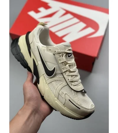 Nike V2k Run Light Beige Black Shoes For Men (SW1208)